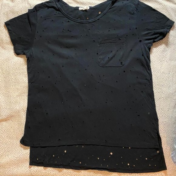 Articles of Society Pocket T-Shirt Punk Goth Hole Shirt M - Picture 1 of 4